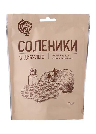 Снеки пшеничні «Соленики» з цибулею, 85 г